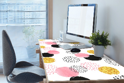 Desk mat geometric dots