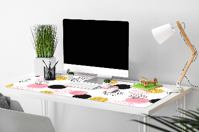 Desk mat geometric dots