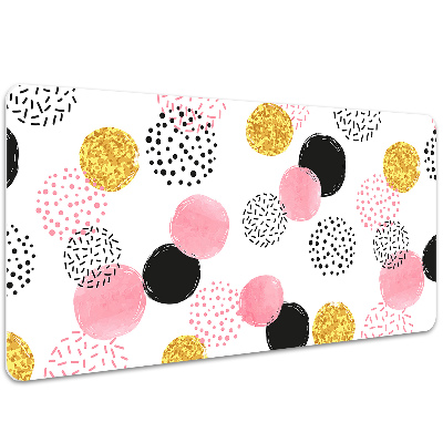 Desk mat geometric dots