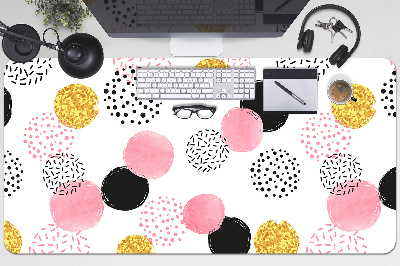 Desk mat geometric dots