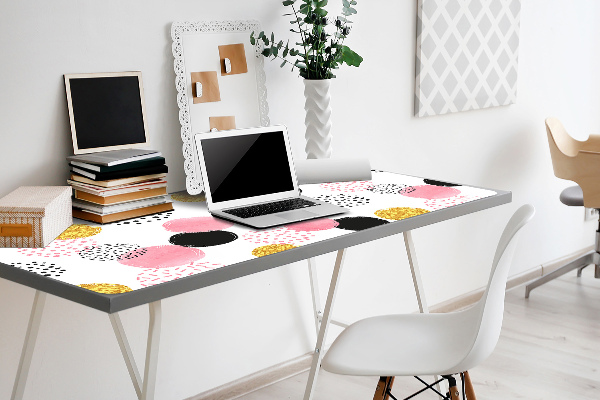 Desk mat geometric dots