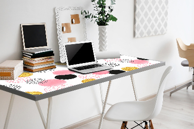 Desk mat geometric dots