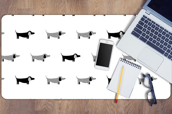 Large desk mat for children dachshunds