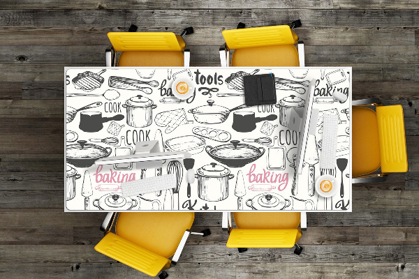 Desk pad kitchen motives