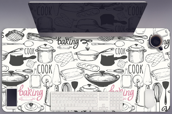 Desk pad kitchen motives