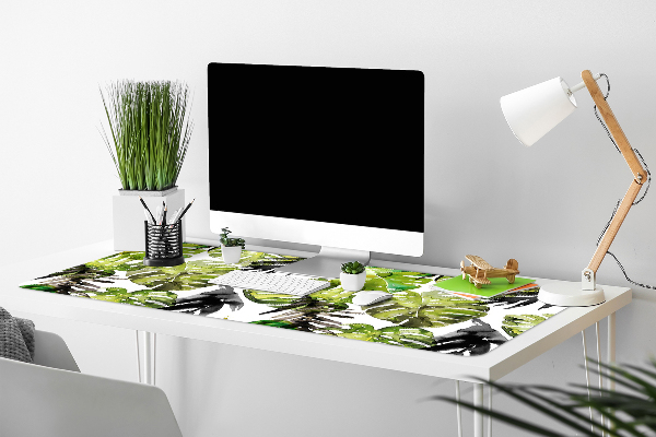 Desk pad watercolor leaves