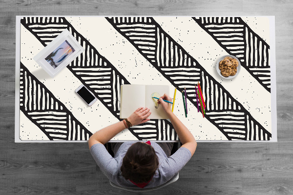 Large desk mat table protector ethnic pattern