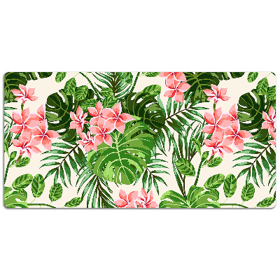 Large desk mat table protector flowers hawaii