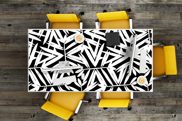 Full desk pad Black-and-white pattern