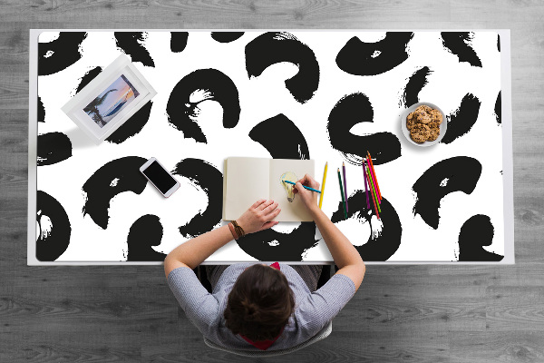 Desk mat brush strokes