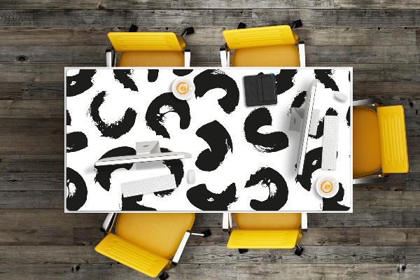 Desk mat brush strokes