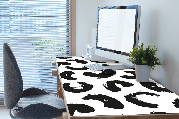 Desk mat brush strokes