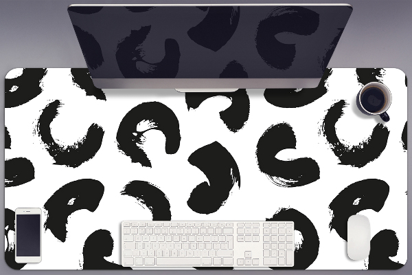 Desk mat brush strokes