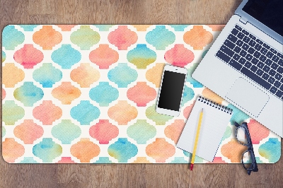 Large desk mat table protector colorful pattern