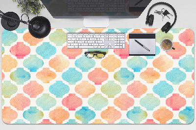 Large desk mat table protector colorful pattern