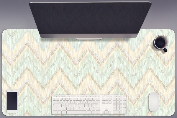 Large desk mat for children zigzags