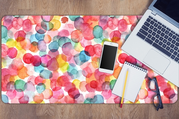 Full desk protector colorful bubbles