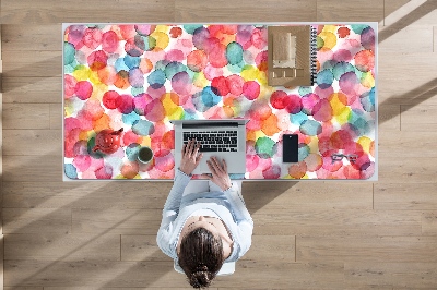 Full desk protector colorful bubbles