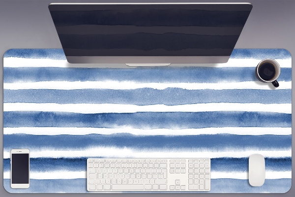 Desk pad watercolor stripes