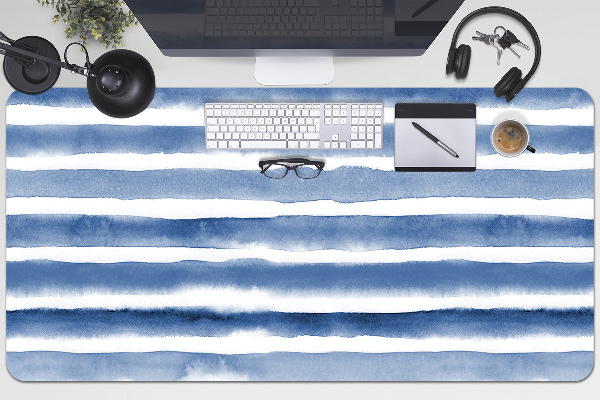 Desk pad watercolor stripes