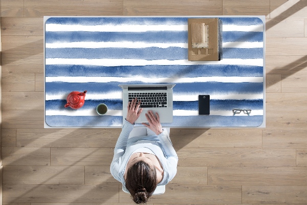 Desk pad watercolor stripes
