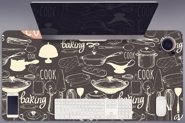 Desk mat kitchen tools