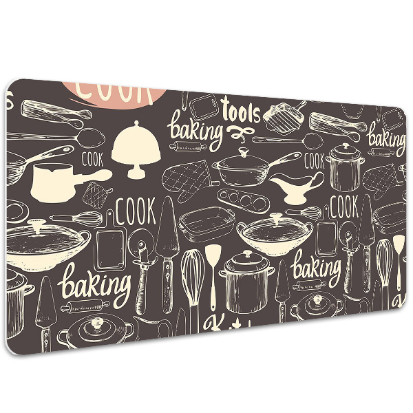 Desk mat kitchen tools