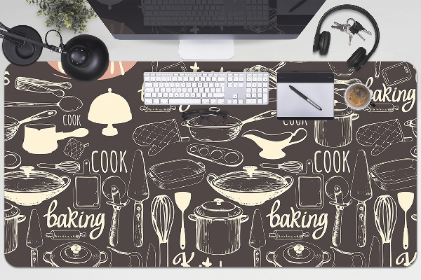 Desk mat kitchen tools