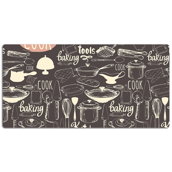Desk mat kitchen tools
