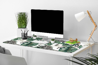 Full desk protector Zebras in the leaves
