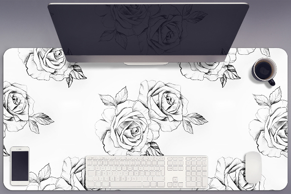 Large desk mat for children Roses