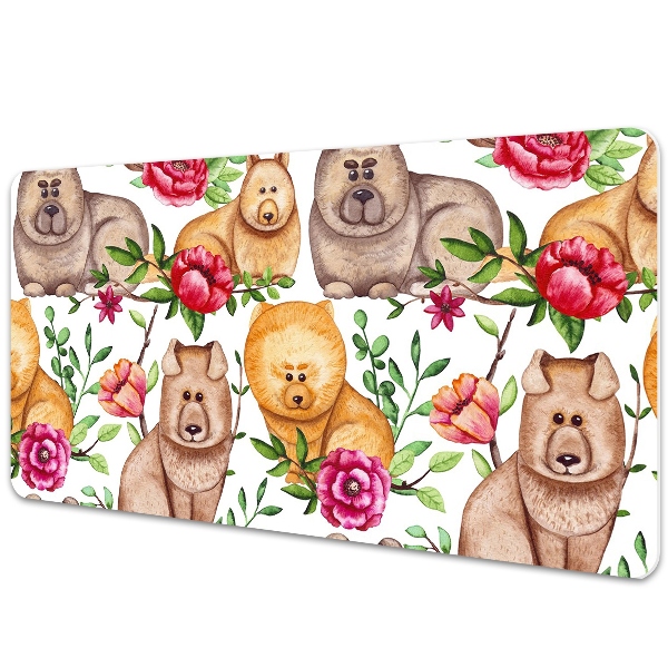 Large desk mat table protector Chow chow dogs
