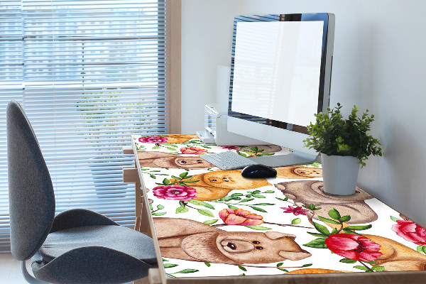 Large desk mat table protector Chow chow dogs