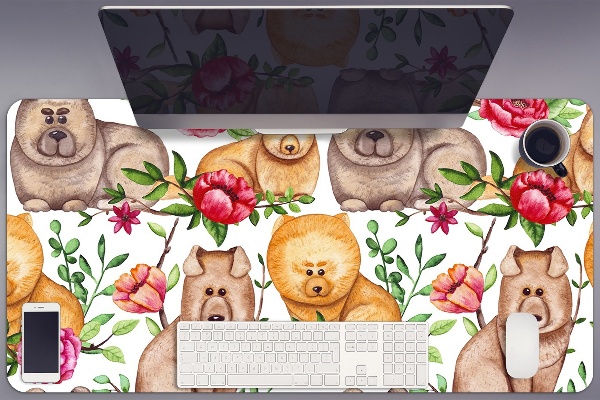 Large desk mat table protector Chow chow dogs