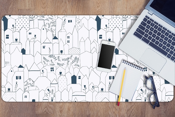 Large desk mat for children Cottages