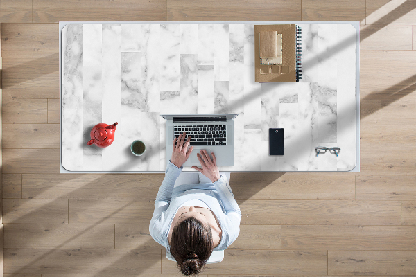 Large desk mat for children Marble