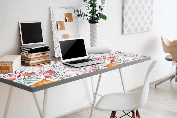 Large desk pad PVC protector Fox and rabbit
