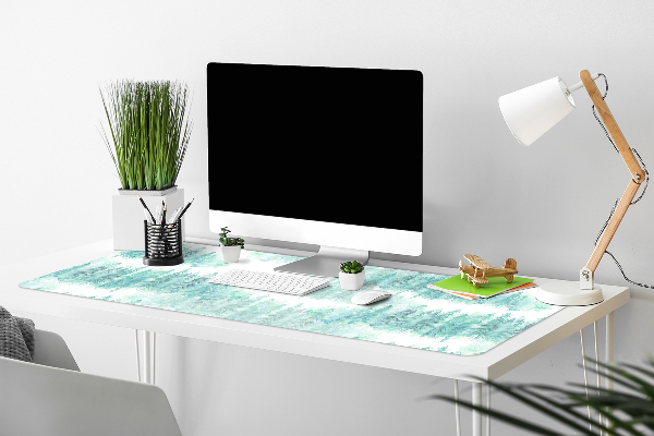Large desk pad PVC protector painted forest
