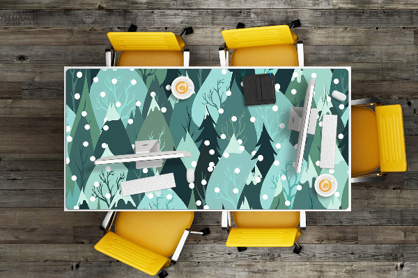 Large desk mat for children cold mountain