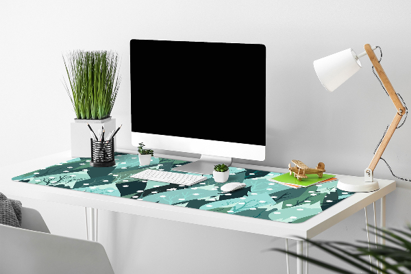 Large desk mat for children cold mountain