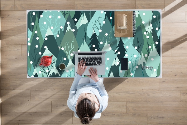 Large desk mat for children cold mountain