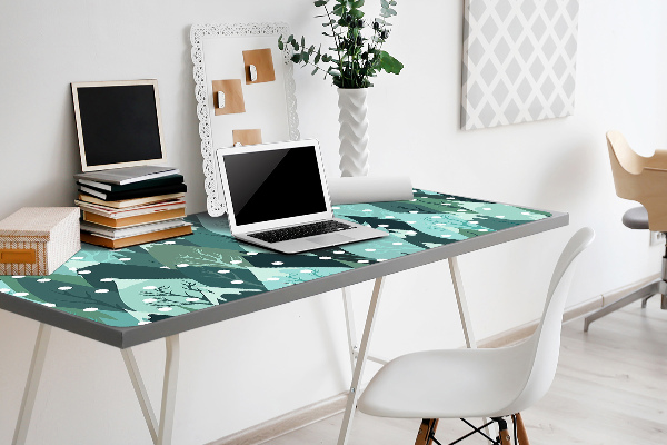 Large desk mat for children cold mountain
