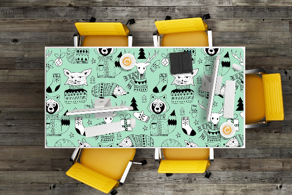 Full desk pad Scandinavian zoo