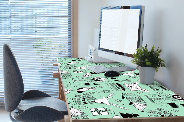 Full desk pad Scandinavian zoo