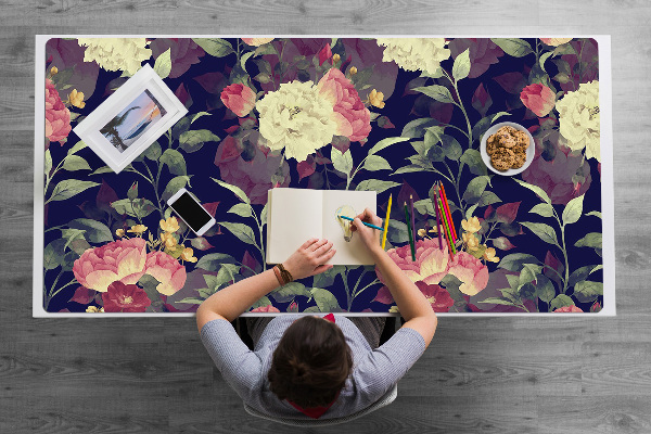 Full desk mat Vintage flowers