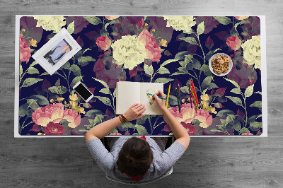 Full desk mat Vintage flowers