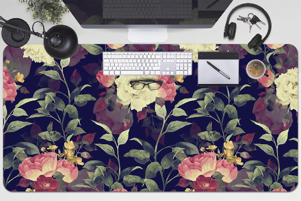 Full desk mat Vintage flowers