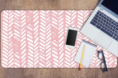 Full desk mat pink herringbone