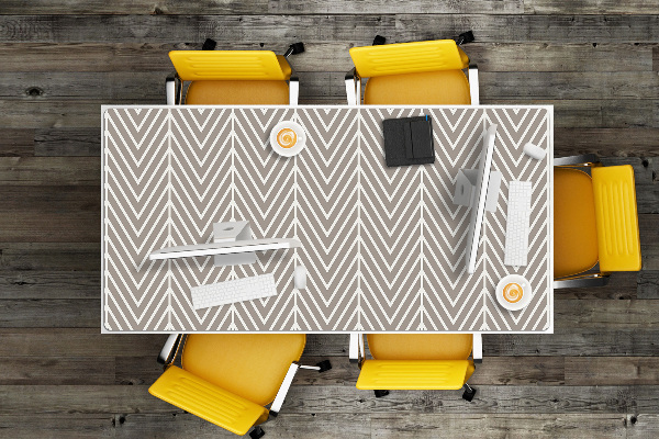 Full desk mat Herringbone pattern