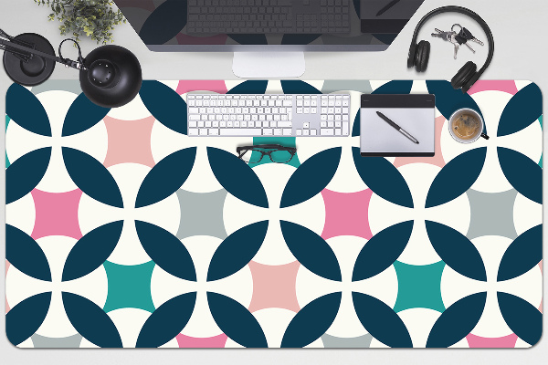 Full desk pad Pastel retro pattern